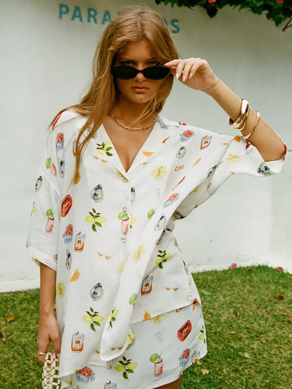 Princess Polly Caraliia Shirt Blouse Colourful Summer Fruit BRAND NEW NWT Size 4